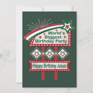 World’s Biggest Birthday Party Marquee Invitation