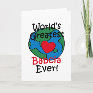 World’s Greatest Babcia Heart Card