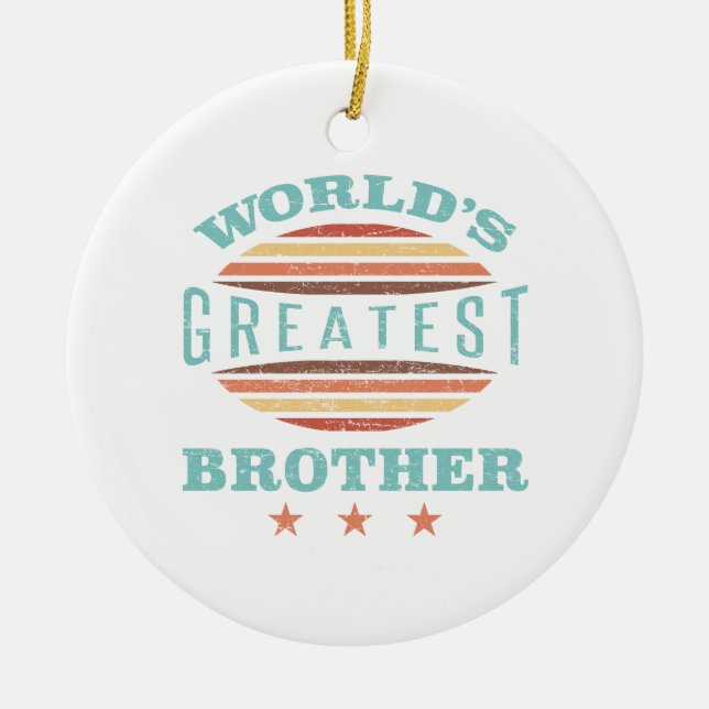 World’s Greatest Brother Ceramic Tree Decoration (Front)