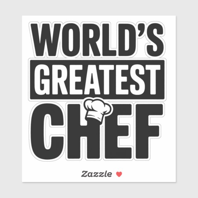 World’s Greatest Chef Bold Text Sticker (Sheet)