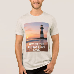 World’s Greatest Dad – Coastal Sunrise Edition Tri-Blend Shirt