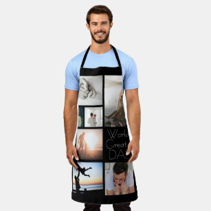World’s Greatest Dad Family Child 7 Photo Collage Apron