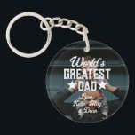 World’s Greatest Dad Photo Father’s Day Key Ring<br><div class="desc">World’s Greatest Dad Photo Father’s Day Keychain</div>