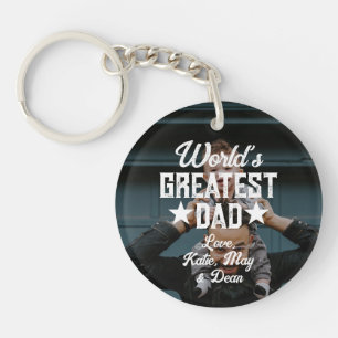 World’s Greatest Dad Photo Father’s Day Key Ring