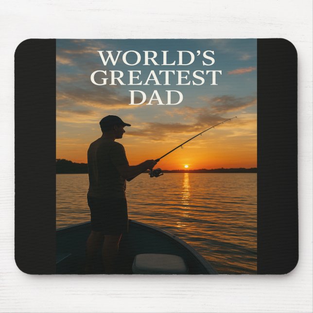 World’s Greatest Dad – Sunset Castaway Mouse Pad (Front)