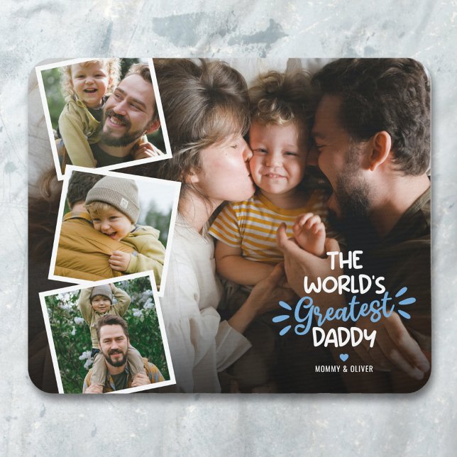 World’s Greatest Daddy Photo Collage Mouse Pad (Creator Uploaded)