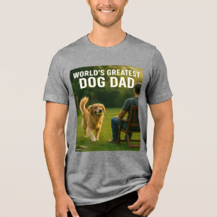 World’s Greatest Dog Dad – Ball Is Life Edition Tri-Blend Shirt