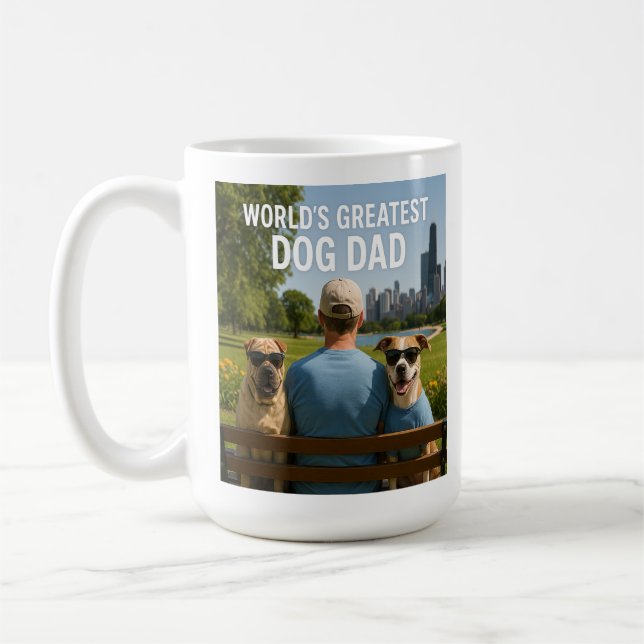 World’s Greatest Dog Dad – Cool Crew Edition Coffee Mug (Left)
