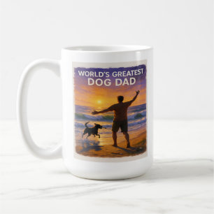 World’s Greatest Dog Dad – Sunset Fetch Edition Coffee Mug