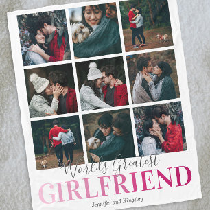 World’s Greatest Girlfriend Personalised Fleece Blanket