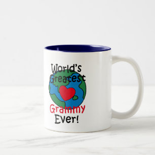 World’s Greatest Grammy Heart Two-Tone Coffee Mug