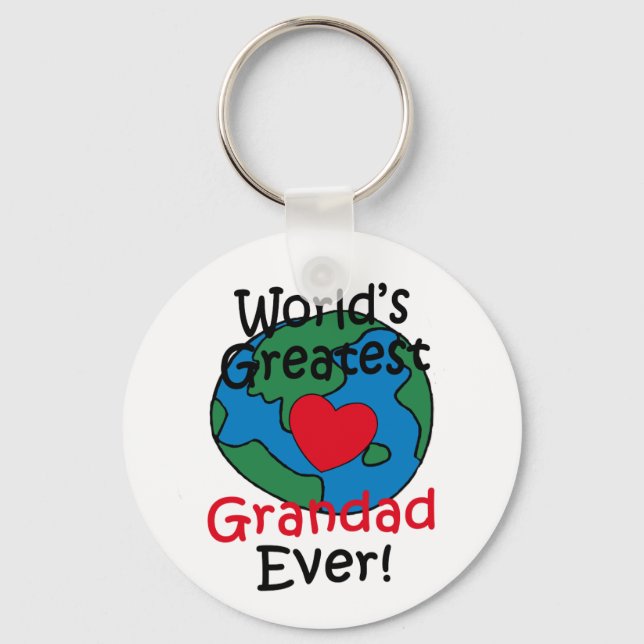 World’s Greatest Grandad Heart Key Ring (Front)