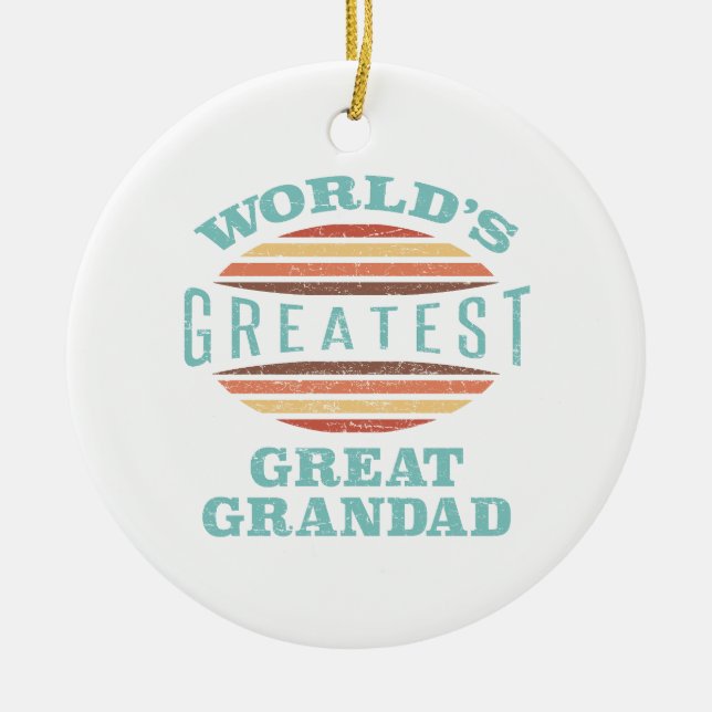 World’s Greatest Great Grandad Ceramic Tree Decoration (Front)