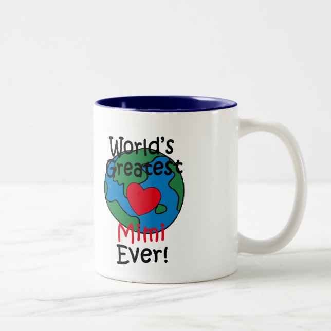 World’s Greatest Mimi Heart Two-Tone Coffee Mug (Right)