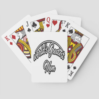World’s Greatest Mom Elegant Cursive Design Playing Cards