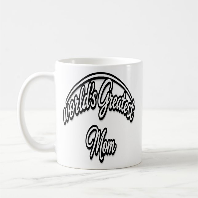 World’s Greatest Mum Elegant Cursive Design Coffee Mug (Left)