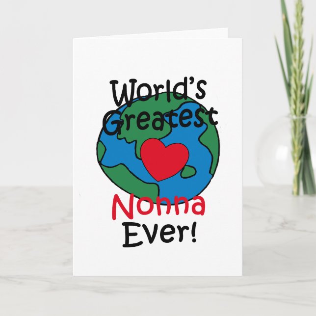 World’s Greatest Nonna Heart Card (Front)