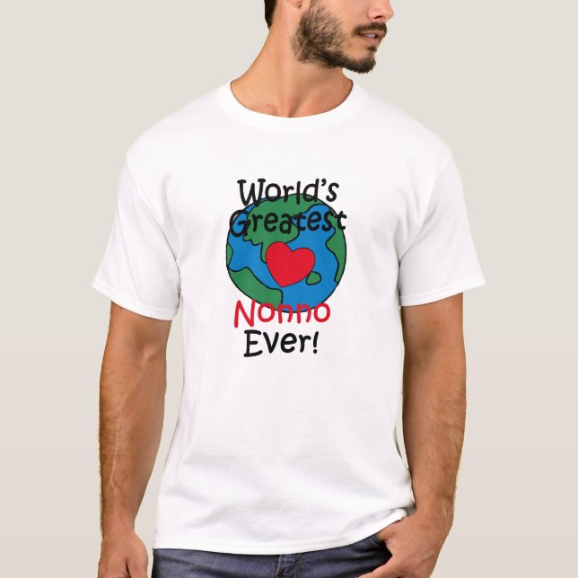 World’s Greatest Nonno Heart T-Shirt (Front)