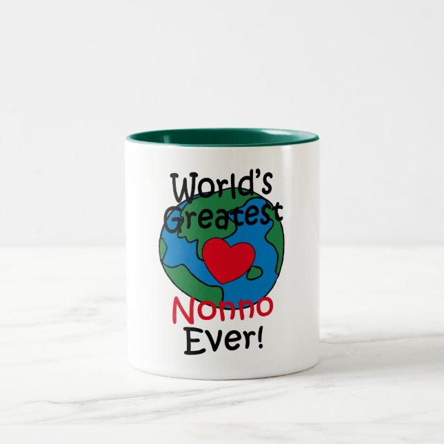 World’s Greatest Nonno Heart Two-Tone Coffee Mug (Center)