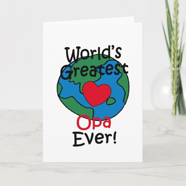 World’s Greatest Opa Heart Card (Front)