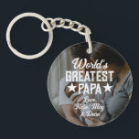 World’s Greatest Papa Photo Father’s Day Key Ring<br><div class="desc">World’s Greatest Papa Photo Father’s Day Keychain</div>