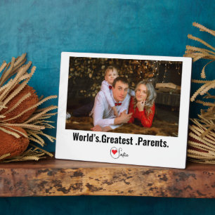 World’s Greatest Parents for Mum and Dad Plaque