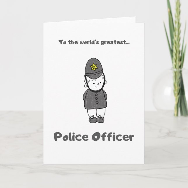 World’s greatest Police Officer - Greetings card (Front)