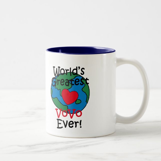 World’s Greatest VoVo Heart Two-Tone Coffee Mug (Right)