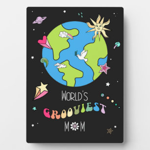 World’s Grooviest Mum Unique Hippie Retro Gift Plaque