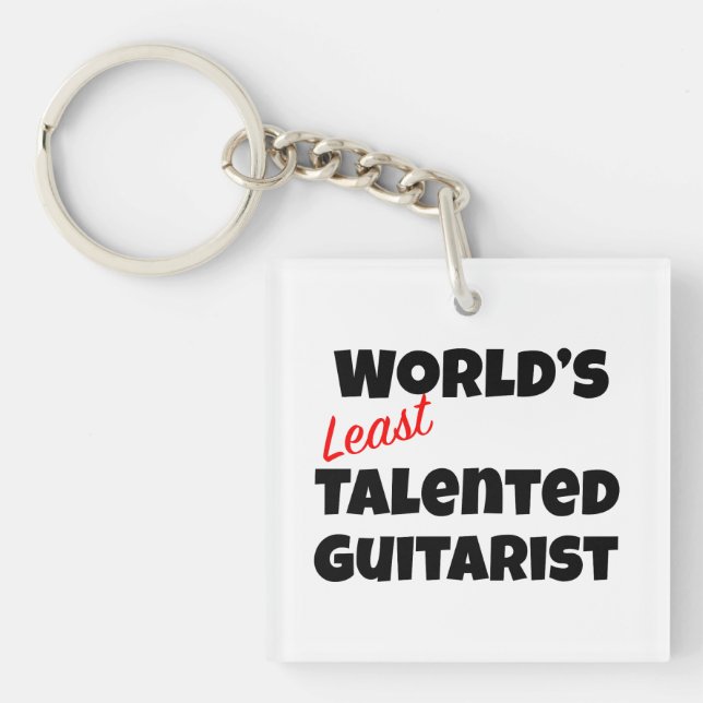 World’s Least Talented Guitarist Key Ring (Front)