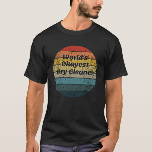 World s Okayest Dry Cleaner Vintage Sunset 60s 70s T-Shirt