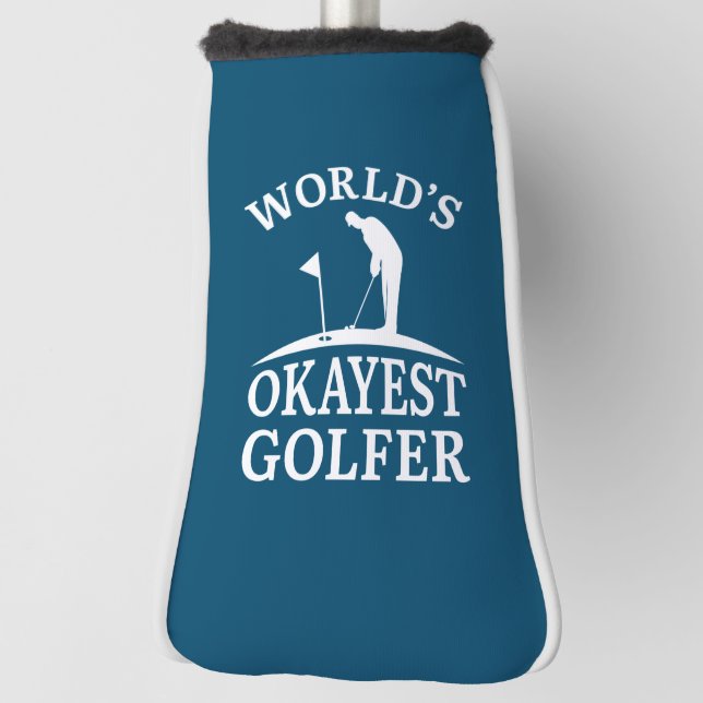 World’s Okayest Golfer Golf Head Cover (Rotate 90)