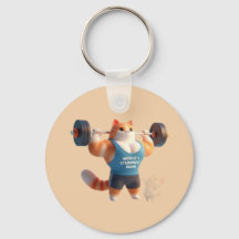 World’s Strongest Mum Cat Keychain