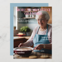 World’s Sweetest Grandma' Magazine Cover card