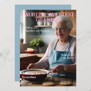 World’s Sweetest Grandma' Magazine Cover card