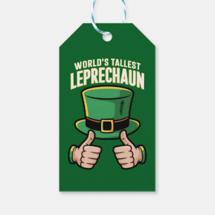 World’s Tallest Leprechaun Funny Irish Humour  Gift Tags
