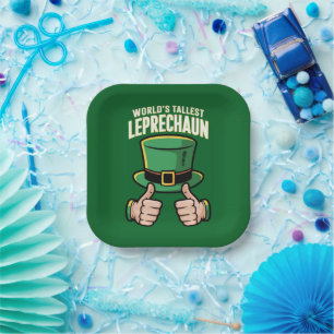 World’s Tallest Leprechaun Funny Irish Humour  Paper Plate
