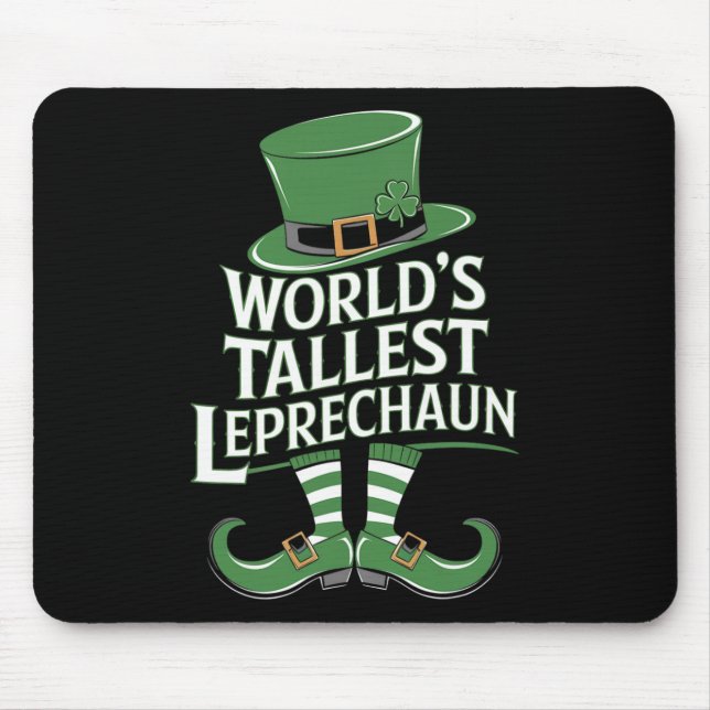 World’s Tallest Leprechaun St. Patrick’s Day Irish Mouse Pad (Front)