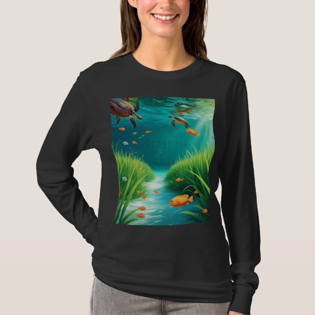 World Sea grass Day T-Shirt (Front)