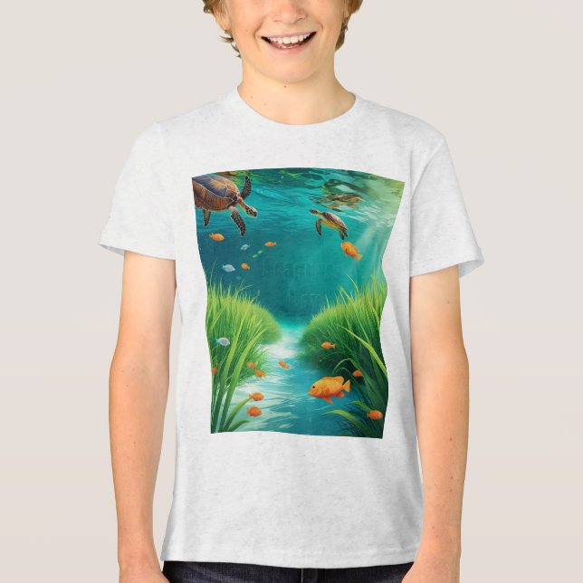World Sea grass Day Tri-Blend Shirt (Front)