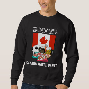 WORLD SOCCER Beer Pizza CANADA Sweatshirt