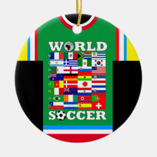 World Soccer Flags Jersey Ornament