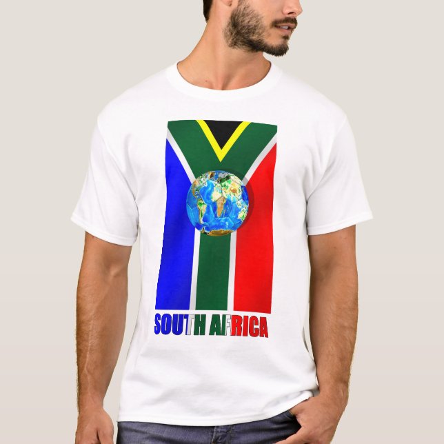 World Soccer South Africa Soccer ball globe T-Shirt (Front)