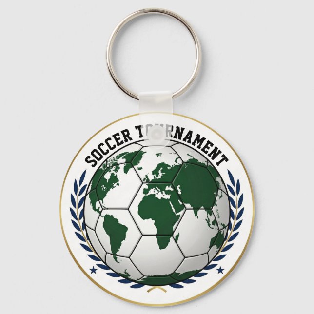 World Soccer Tournament Emblem Crest Key Ring (Front)