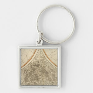 World south hemisphere map key ring