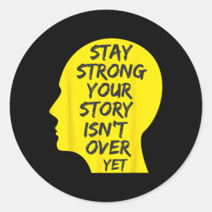 World Suicide Prevention Awareness Day Yellow  Classic Round Sticker