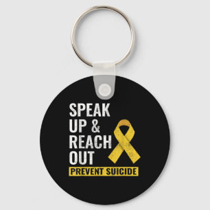 World Suicide Prevention Awareness Day Yellow Ribb Key Ring