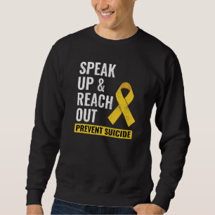 World Suicide Prevention Awareness Day Yellow Ribb Sweatshirt