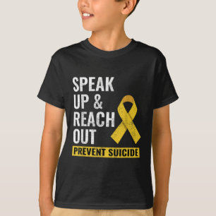 World Suicide Prevention Awareness Day Yellow Ribb T-Shirt