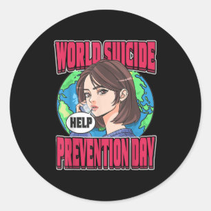 World Suicide Prevention Day Awareness September 1 Classic Round Sticker